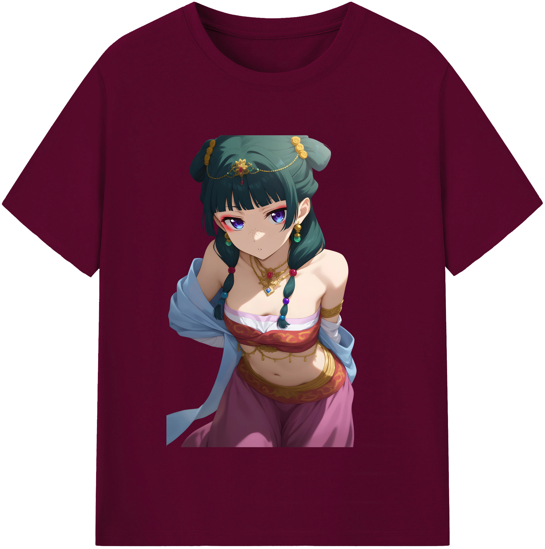 （画像用） 薬屋のひとりごと The Apothecary Diaries レディースカジュアルプリントTシャツ（綿100％）